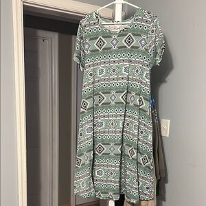 LuLaRoe Green Midi Dress